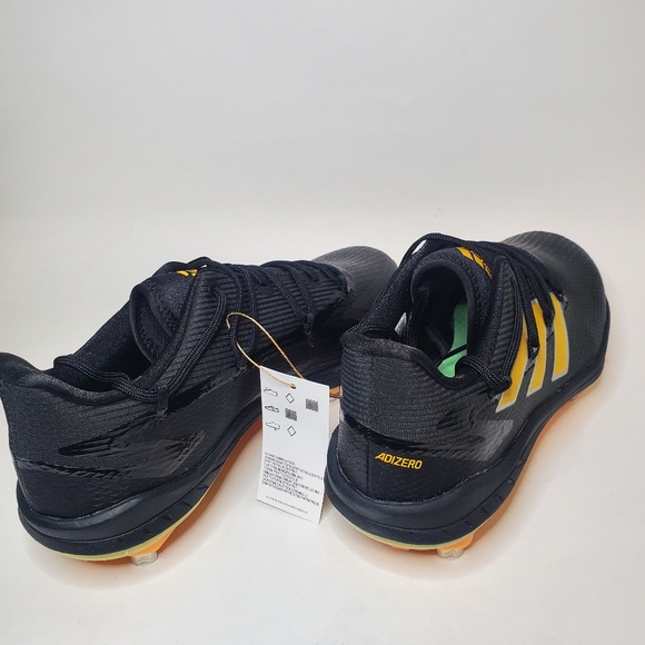 Adidas Adizero Afterburner Metal Baseball Cleats Men's Black H00974 - Picture 6 of 8